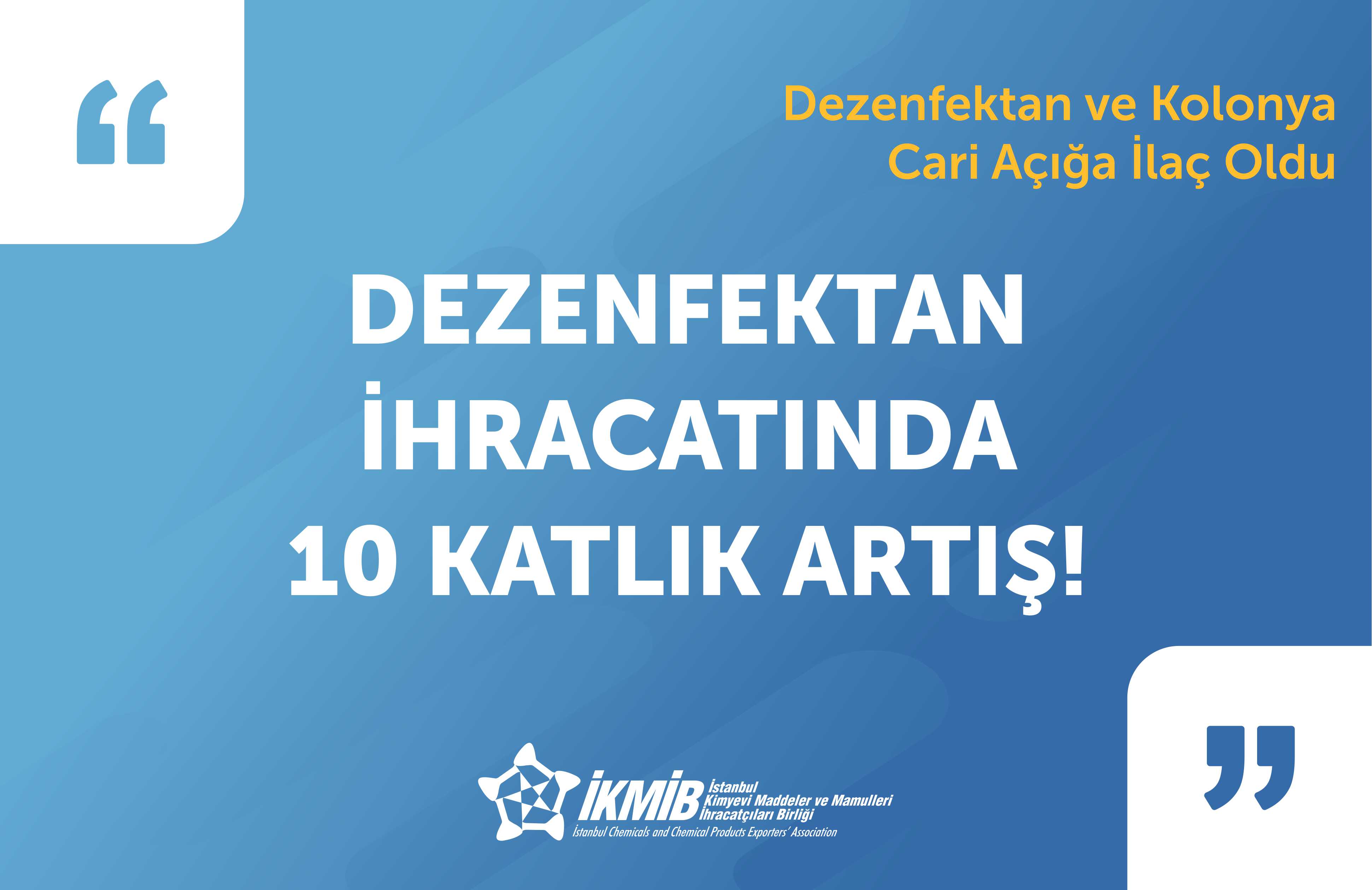 Dezenfektan İhracatında 10 Katlık Artış
