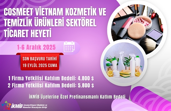 COSMEET VİETNAM  Kozmetik ve Temizlik Ürünleri Sektörel Ticaret Heyeti