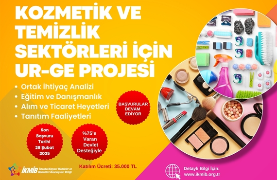 Kozmetik ve Temizlik Sektörleri için UR-GE Projesi Çağrısı